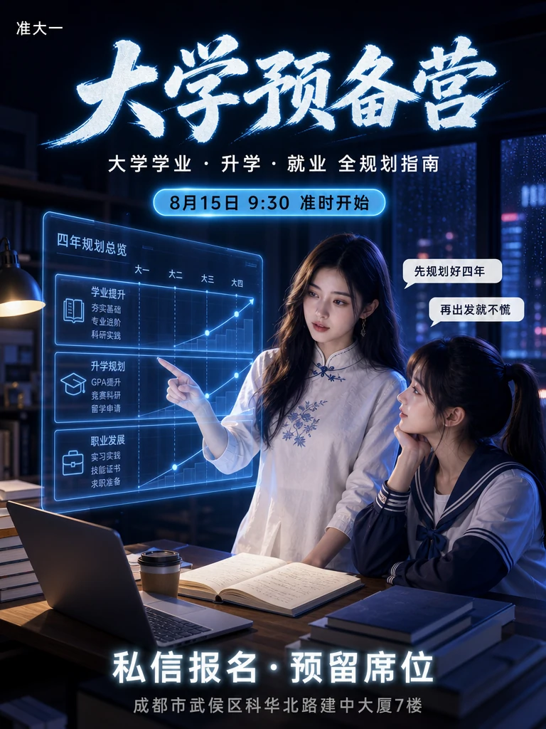 大学预备营 · 科技与纸感:科技版 · 主视觉