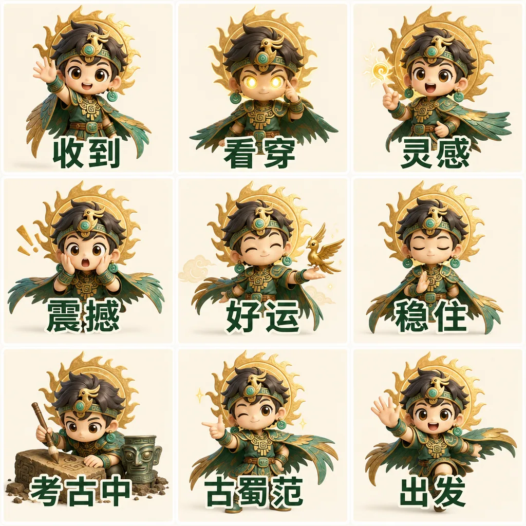 太阳神鸟少年九宫格