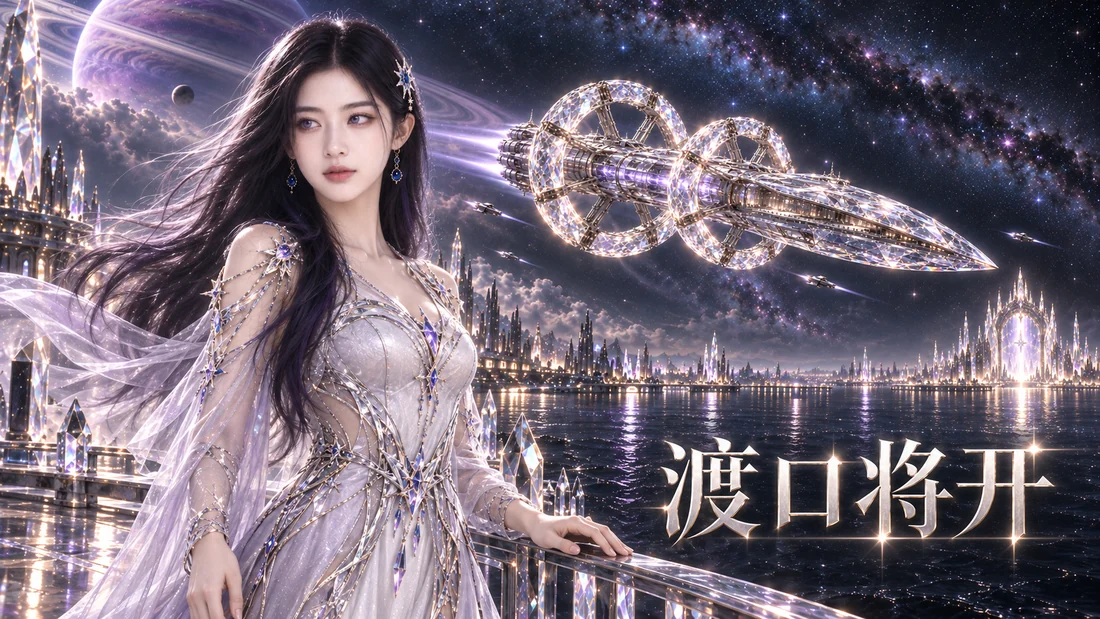 舒舒与琉璃星舰，驶向星海中的渡口；《渡口将开》主题曲封面